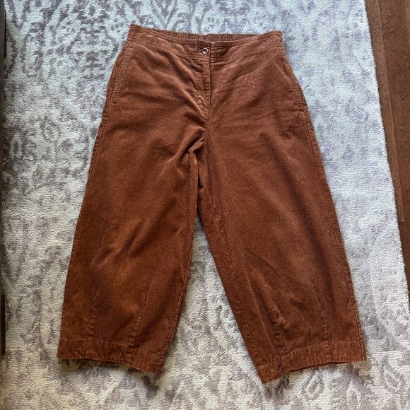 Poetry Brown Wide Leg Corduroy Trousers - Picture 8 of 11